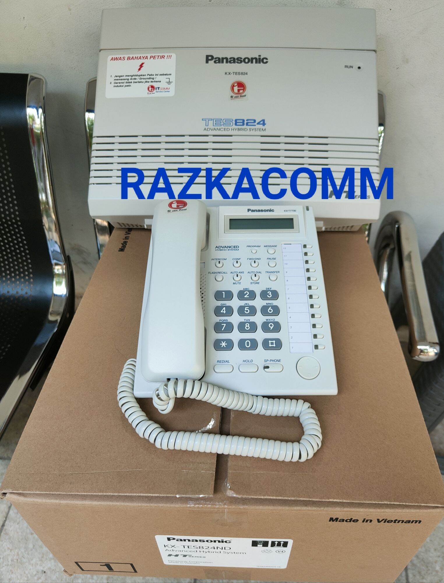 Pabx Panasonic KX-TES824 FREE Telepon Master Harga 3,600,000 rupiah*Gratis Ongkir