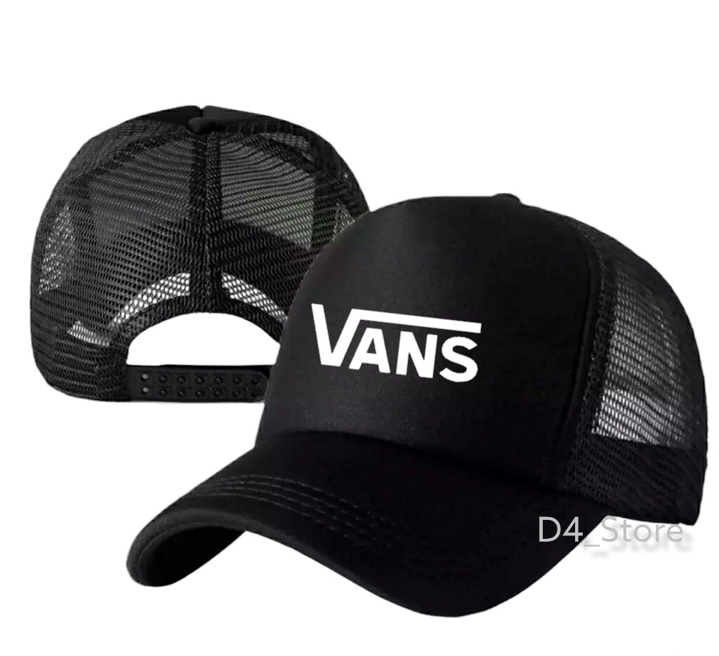 black vans trucker hat