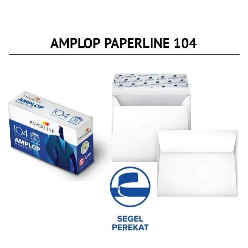 Amplop Putih Kecil Paperline 104 pps / 80 gsm/100 lbr. 
