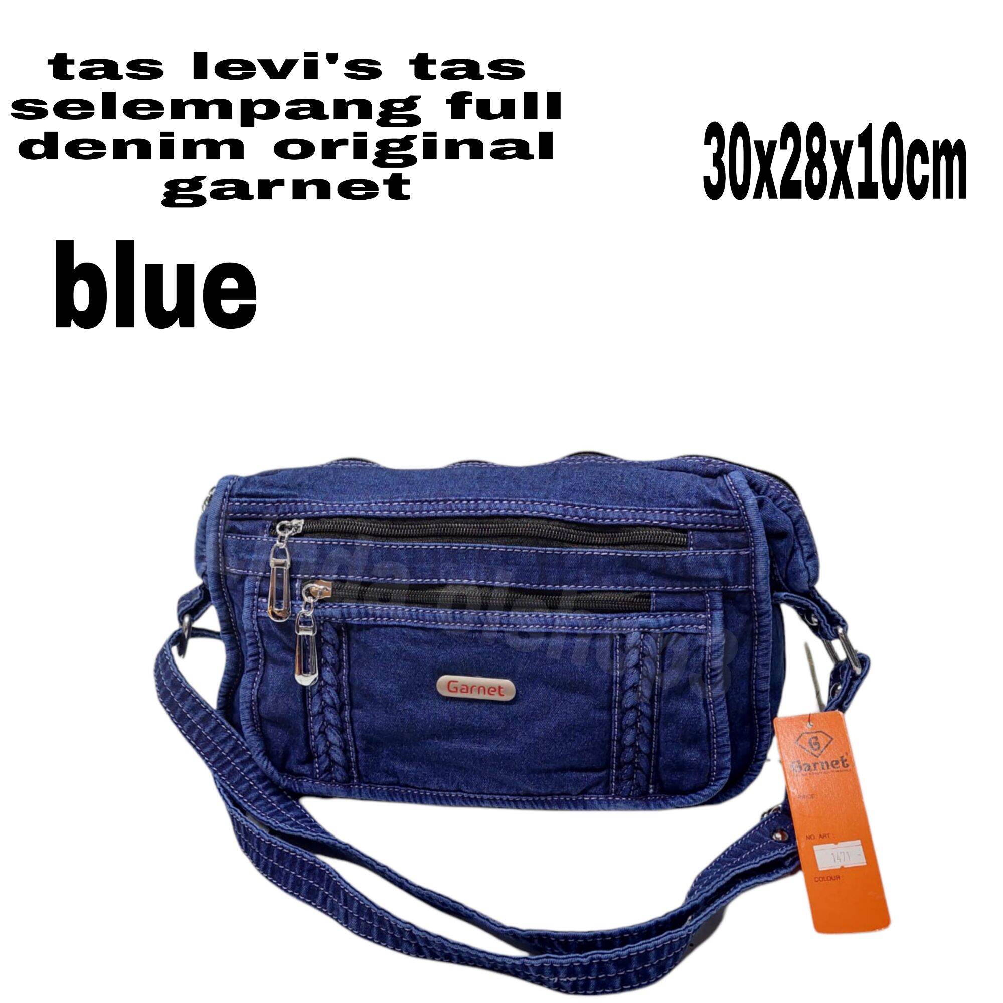 TAS LEVI S TAS WANITA TAS GARNET TAS SELEMPANG FULL DENIM TEBAL KUAT JAHITAN RAPI REALPICT Lazada Indonesia