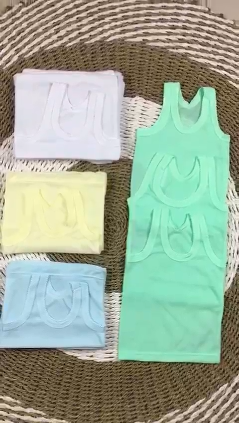 12 Pcs Kaos Dalam Anak Singlet / Anak Bayi Balita 0-5 Tahun / Laki-Laki Dan Perempuan