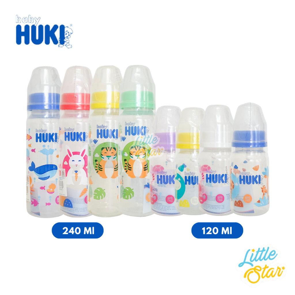 Botol Susu Huki Dot Gepeng | Botol PP SP Huki | 60 ml 120 ml 240 ml