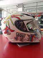HELM AGV WHITE K3 ROSSI