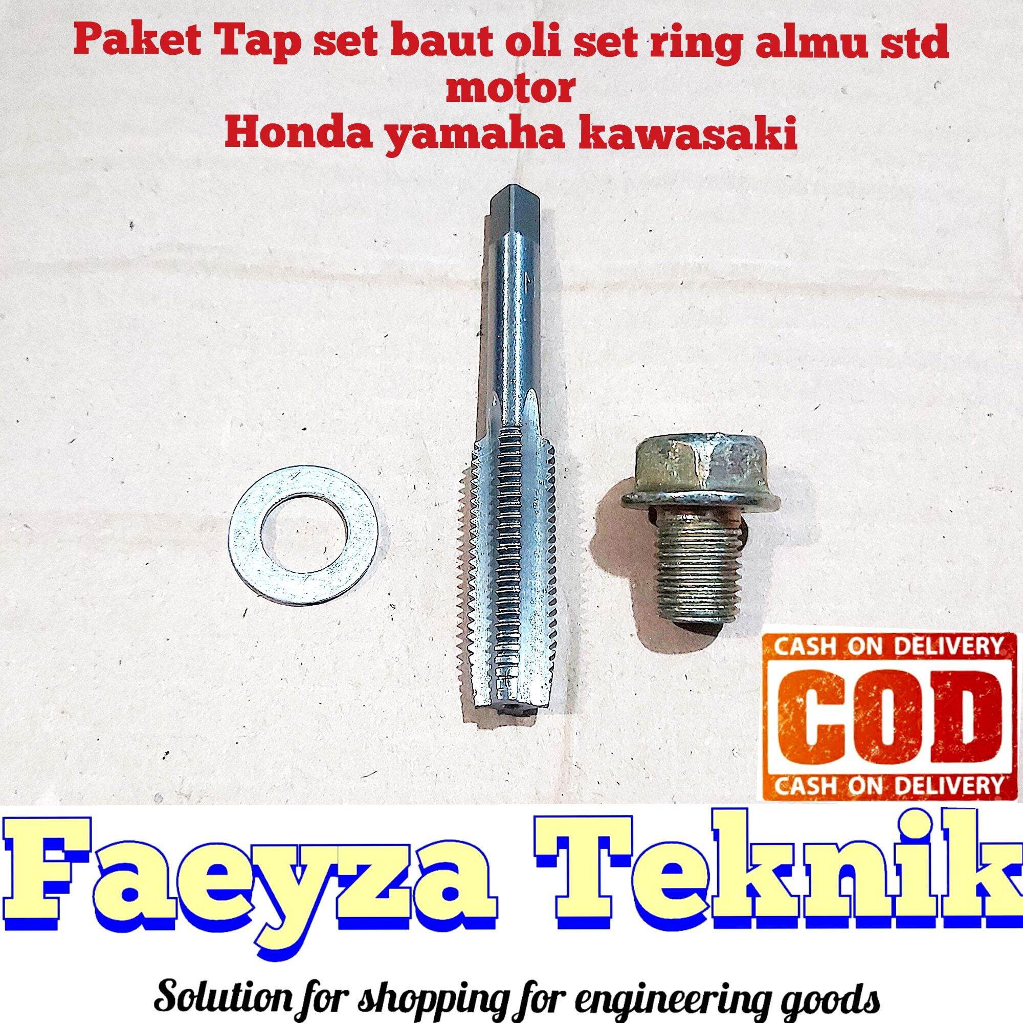 Paket Hand Tap Baut Oli Oversize Motor Yamaha N Honda Set Baut Set Ring Alumunium M X