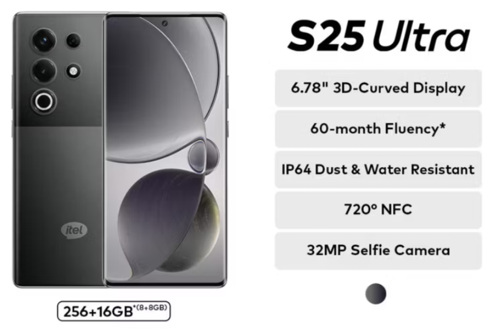 Itel S25 ultra 50MP official warranty Harga  2,109,000 Ringgit*Penghantaran Percuma
