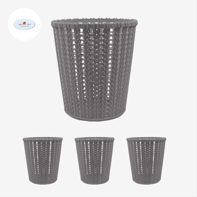 KERANJANG ZICRON S CLIO - tempat sendok motif rotan - tempat pensil pulpen - basket storage serbaguna