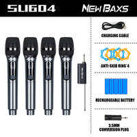 NEW BAXS SU601 / SU602 wireless microphones Mikrofon Nirkabel Genggam Microphone wireless Isi Ulang UHF Plug microphone karaoke and Play Genggam dan Putar Bernyanyi Hiburan Rumah mic wireless murah Efek Suara Nyata Perangkat Audio Mic wireless original