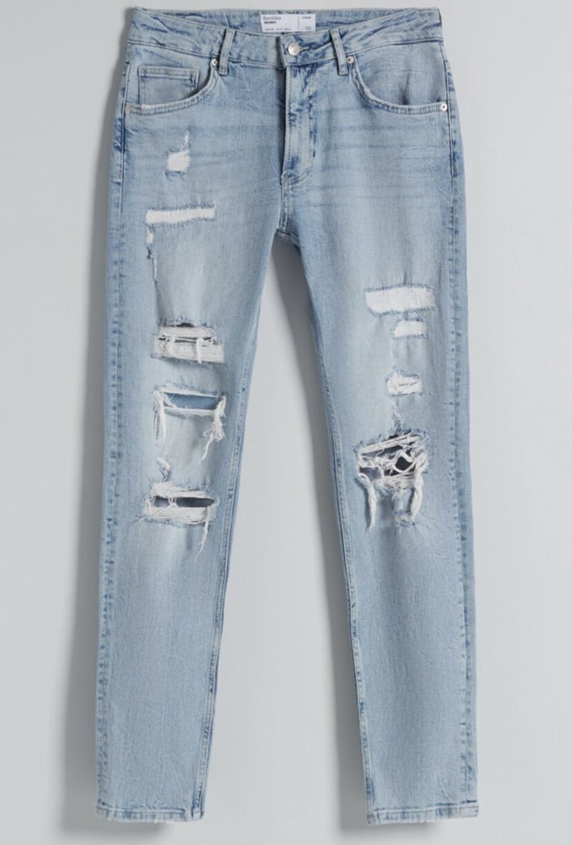 Ripped Jeans Skinny Bershka | Lazada Indonesia