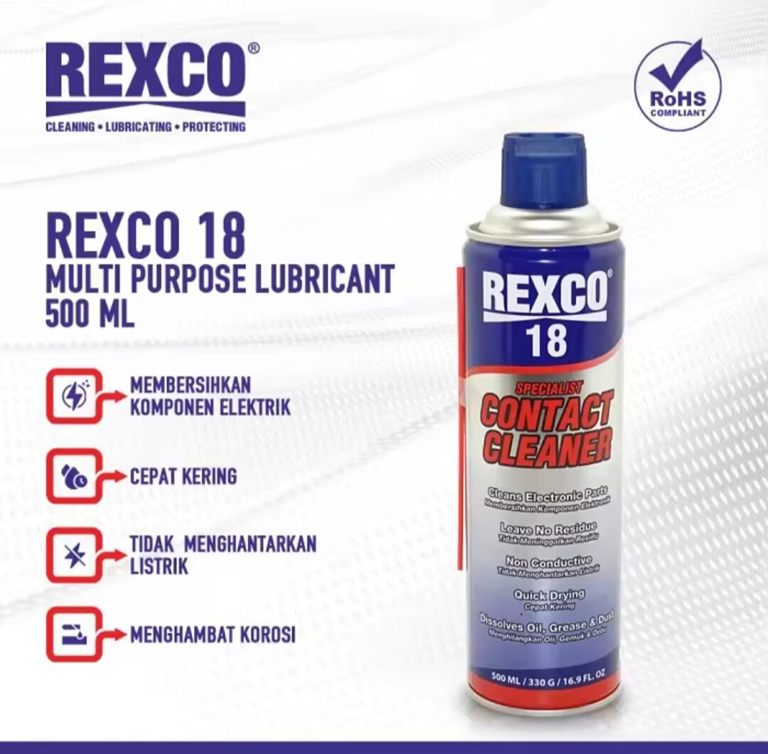 Rexco 18 Pembersih Elektrik & Elektronik (Contact Cleaner) 500 ML ...