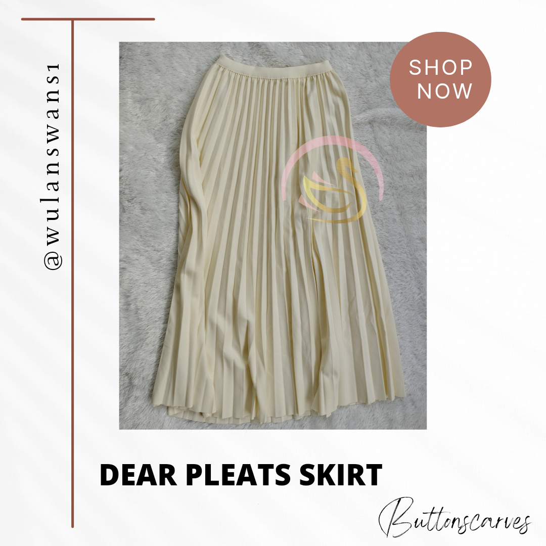 Dear pleats skirt dream S benang jarum (under taq) READY, 0ri! No