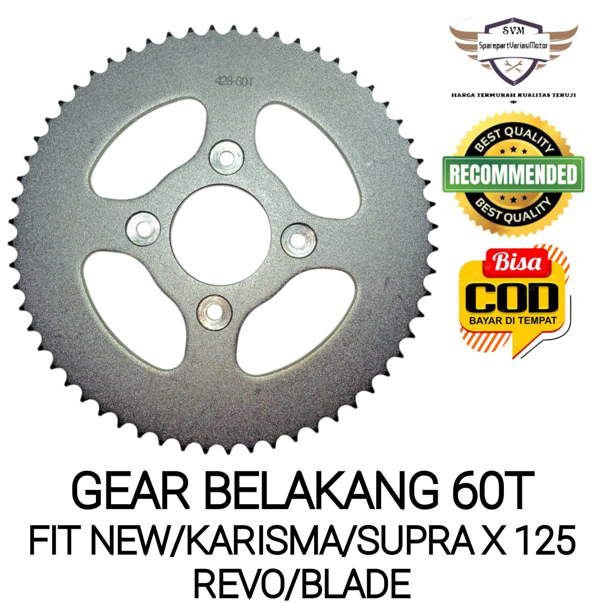 Rear Gear 60t Revo Absolute Blade Fit New Supra X 125 60t Harga 64,812 rupiah*Gratis Ongkir
