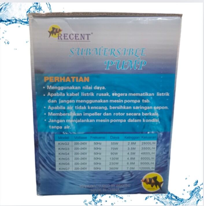 RECENT KING 4 POMPA KOLAM SUBMERSIBLE PUMP