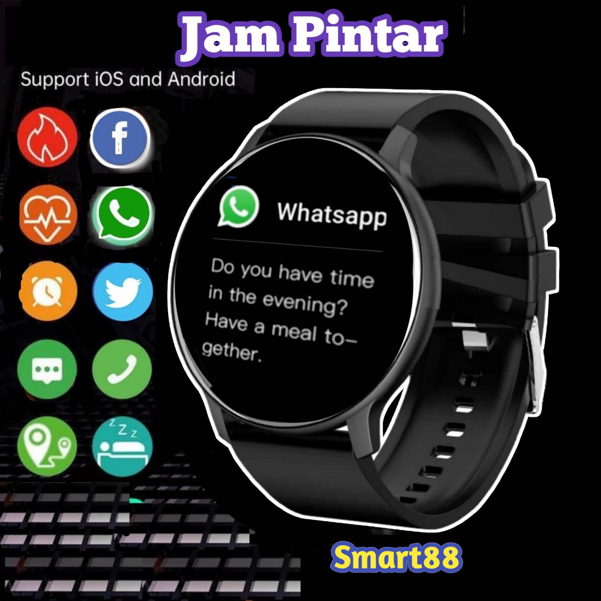 Jam Tangan Hp โ
๏ธ smartwatch jam pintar hp Andorid new Series Healty Custom Wallpaper remote camera musโฆ