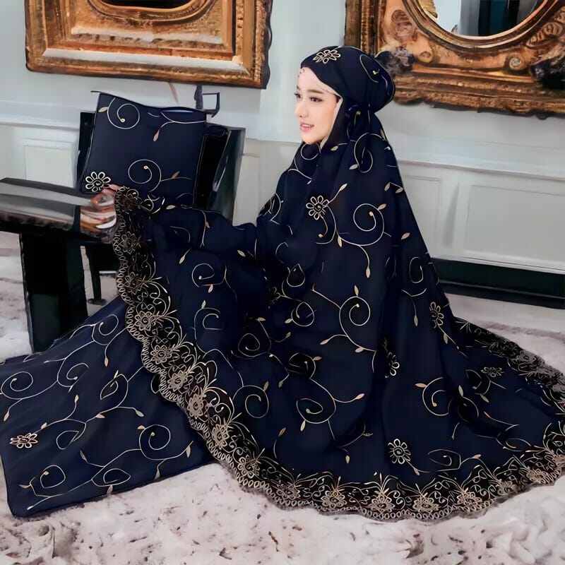 Hafizz - Gracella Exclusive Adult Mukena Premium Cotton Full Embroidery Jumbo