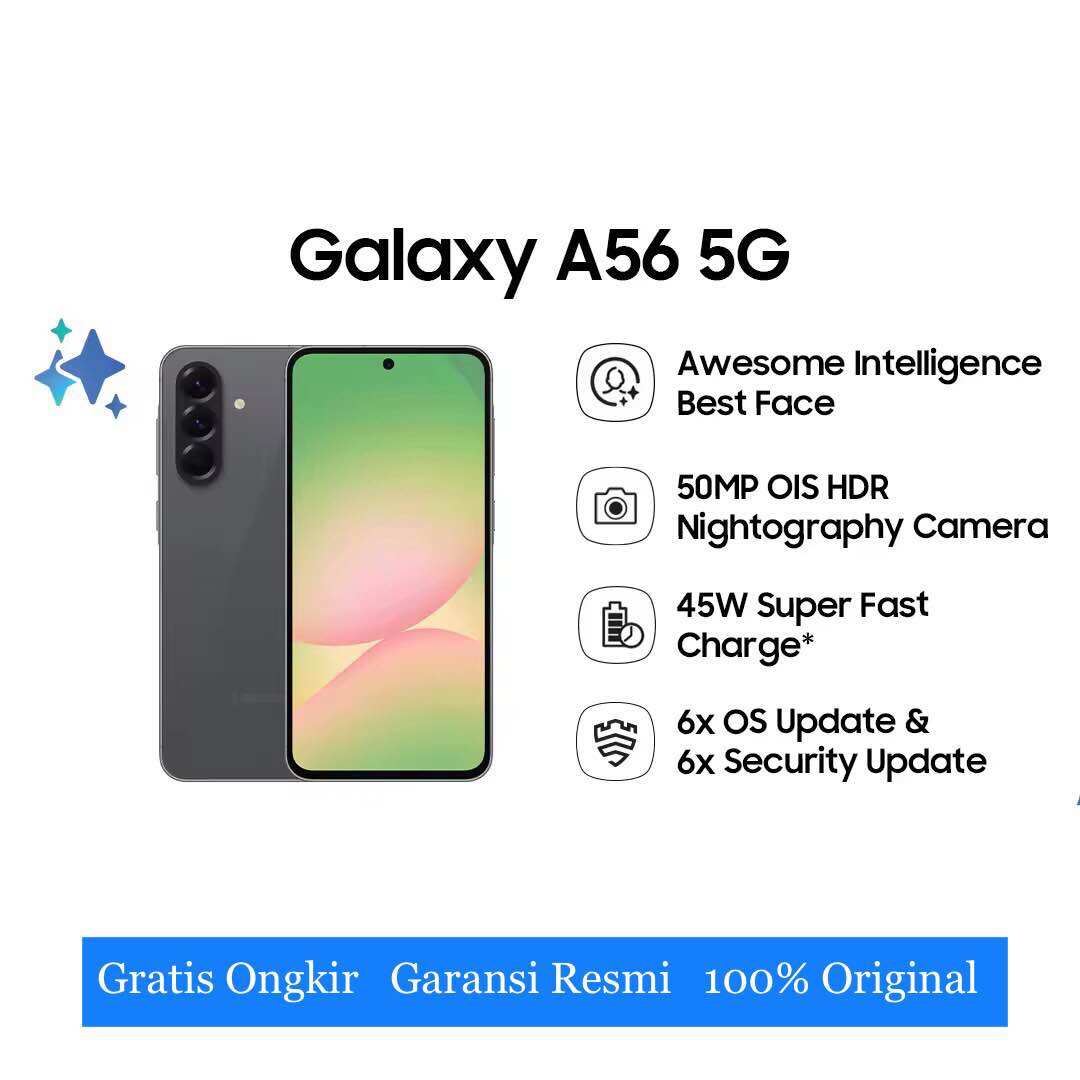 Samsung Galaxy A56 5g (8/256GB) Galaxy Ai-Ai mobile-feature AI official warranty 1 year Giá 5,573,000 Đồng*Miễn phí vận chuyển