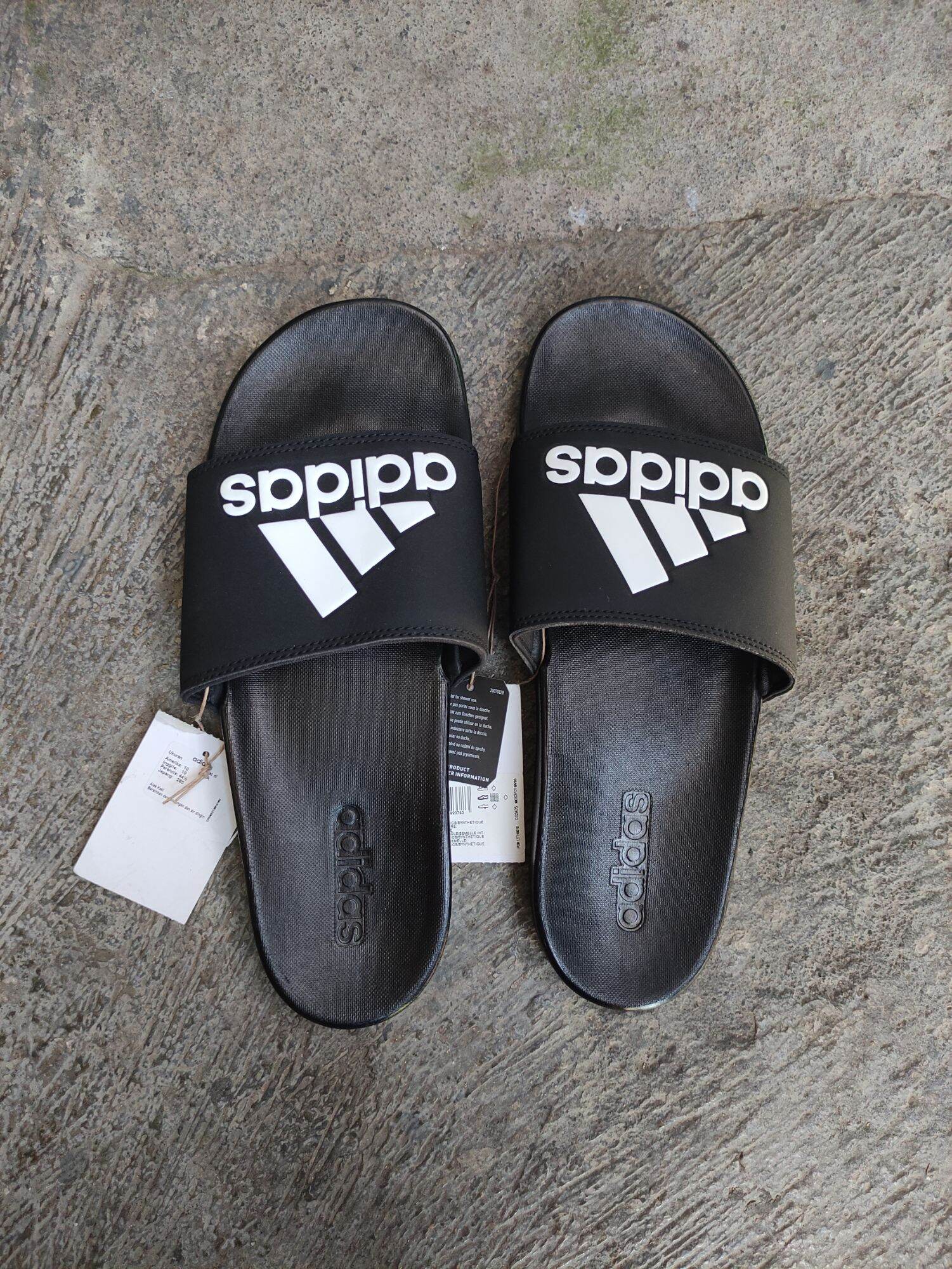 gray adidas sandals
