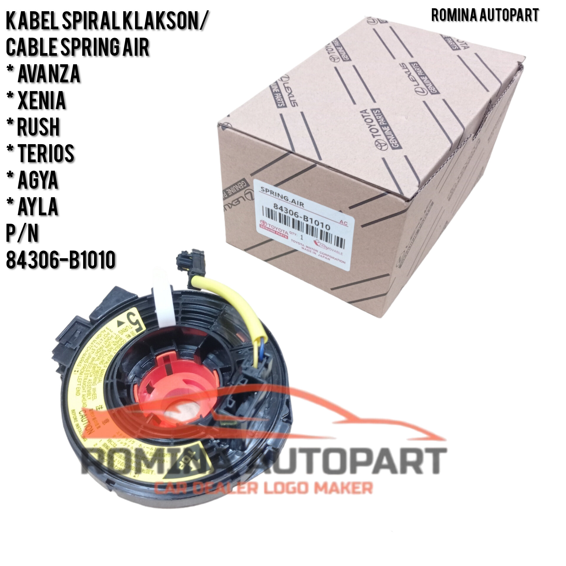 KABEL SPIRAL KLAKSON TOYOTA AGYA AYLA ORIGINAL Harga  185,000 Ringgit*Penghantaran Percuma