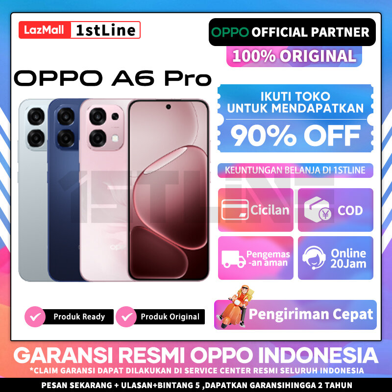 Hp Oppo A6 Pro 8/128Gb 8/256Gb - Ip69 Water and Dust Resistant Official Guarantee from Oppo Indonesia Harga 3,799,000 rupiah*Gratis Ongkir