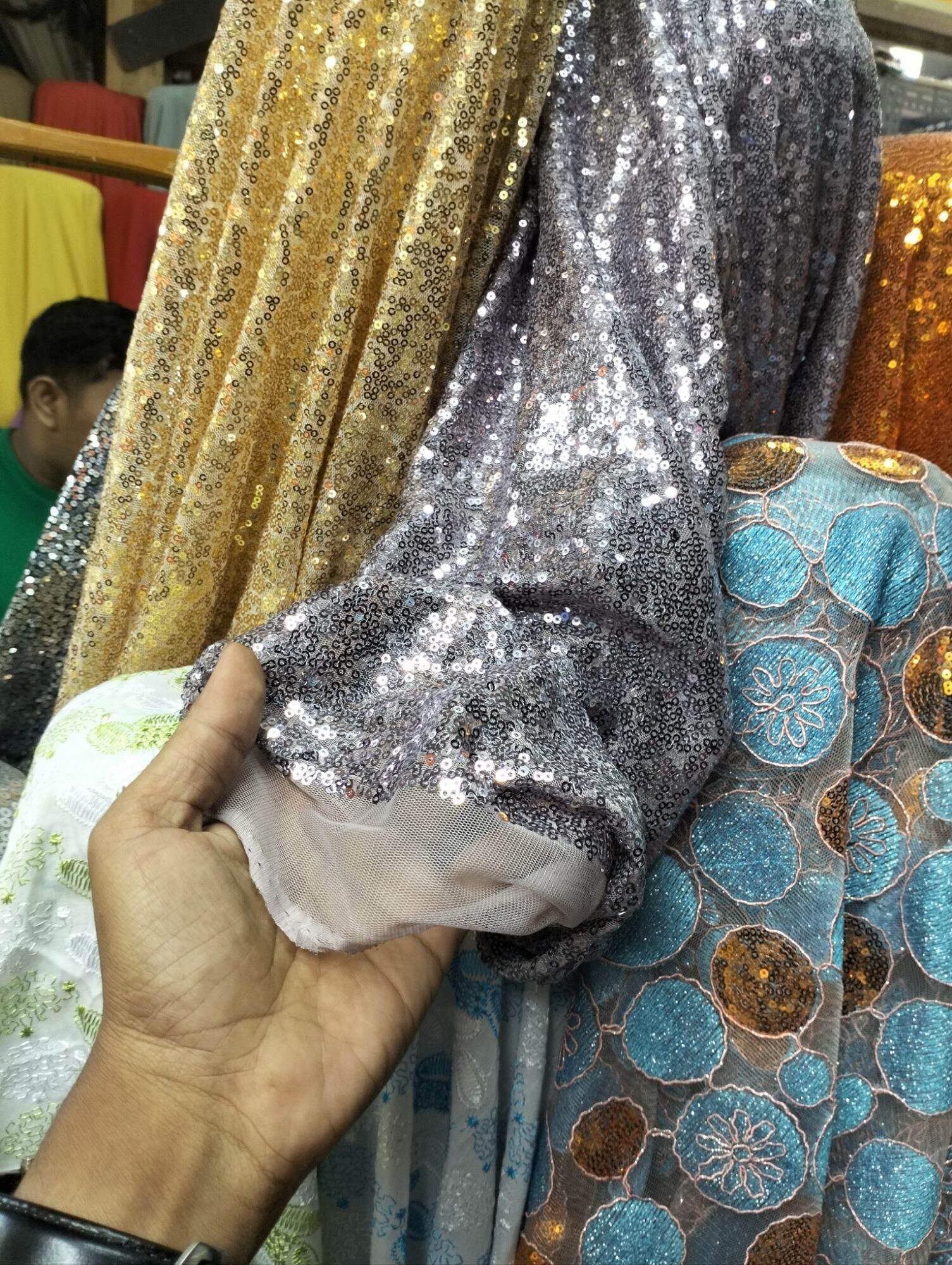 Bahan Kain Sequin Payet Seribu Lazada Indonesia