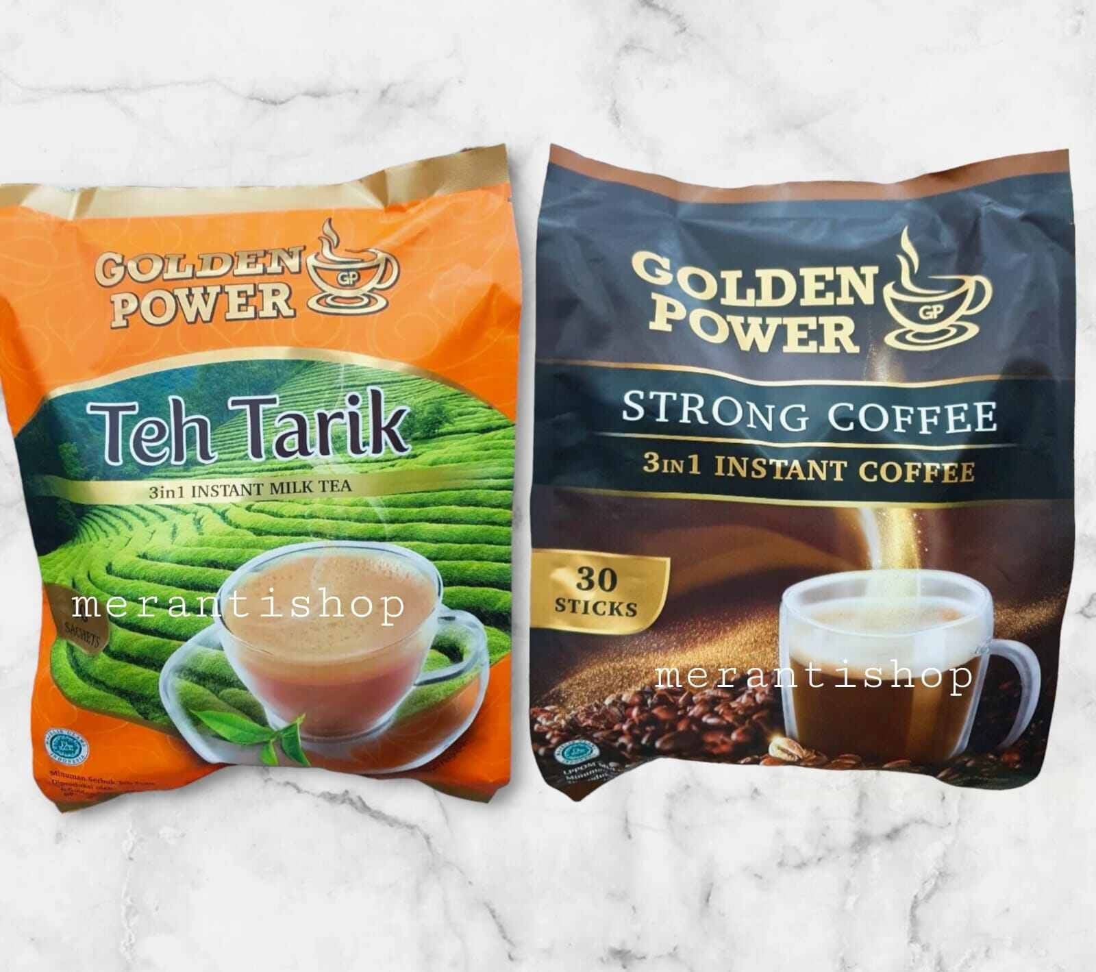 Coffee Golden Power Strong Coffee 3in1 — Kopi Instant 30 Sachet