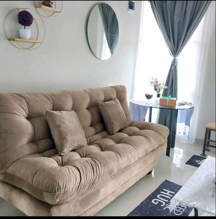 Sofa Bed Ruang Tamu Warna Mocca