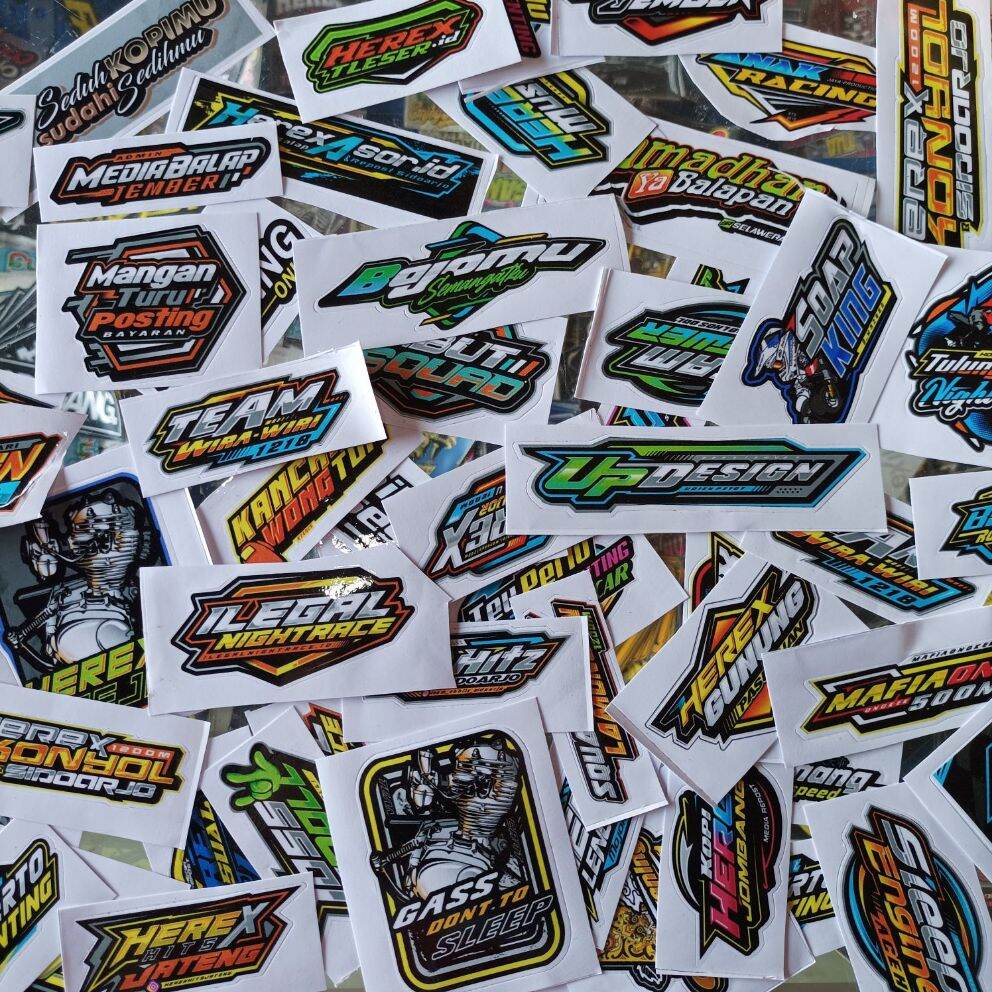 stiker pack motor herex racing cutting isi 10pcs Harga  8,000 Ringgit*Penghantaran Percuma