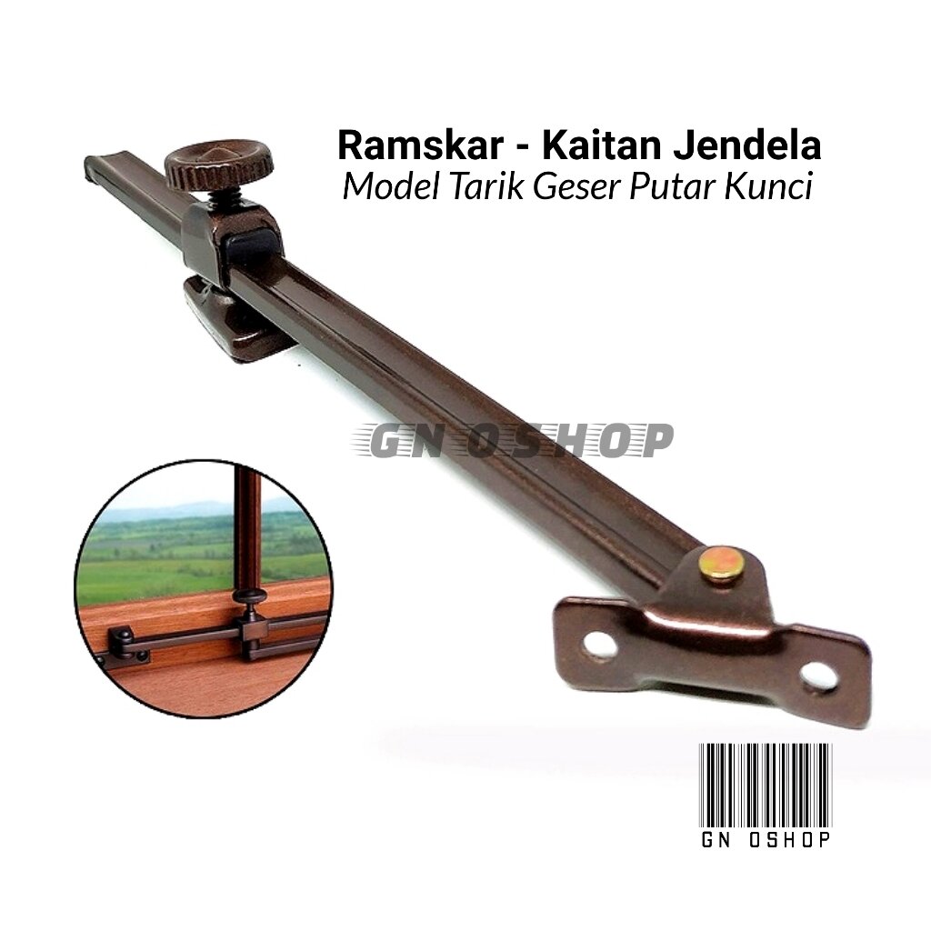 Ramskar Kaitan Penahan Jendela Model Tarik Geser On Off Putar Kunci ...