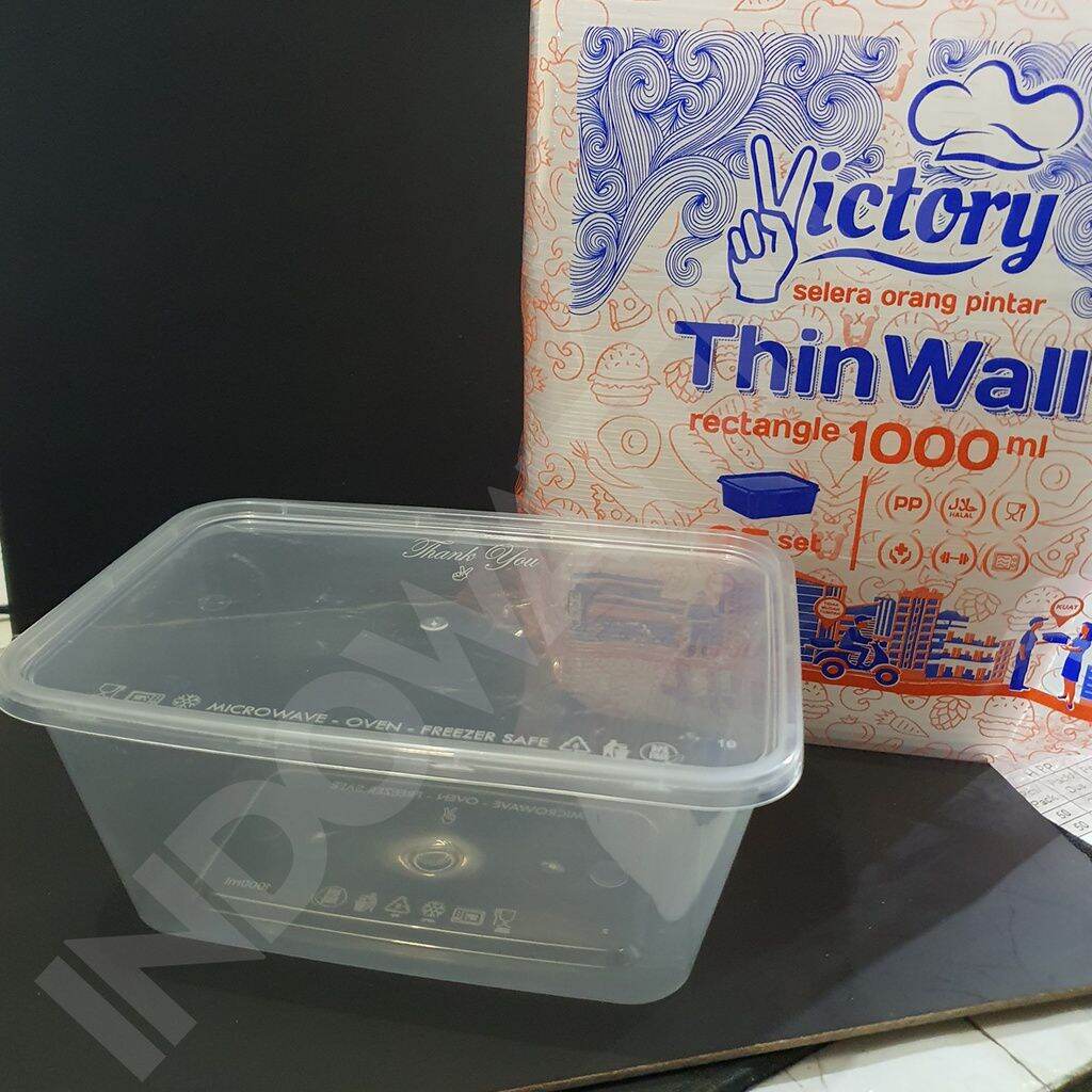 Thinwall Victory 1000 Ml 1 Pack Isi 25 Pc Microwave Freezer Safe