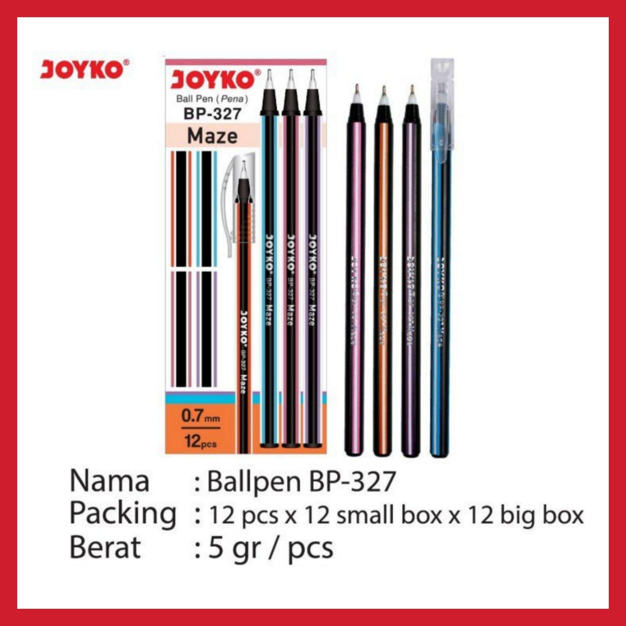BALLPEN PEN PULPEN JOYKO BP-327 MAZE 07 MM ( 12 PCS )