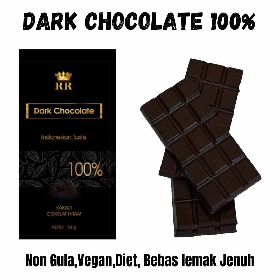 Dark chocolate 100% 70gr Tanpa Gula