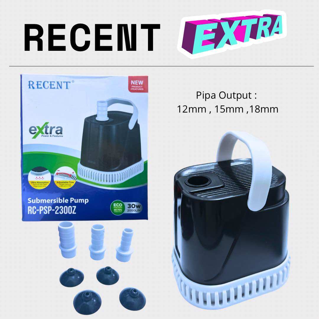 RECENT RC PSP 2200Z / 2300Z / 2400Z / 3200Z / 3400Z POMPA AQUARIUM SUBMERSIBLE PUMP EXTRA POWER FEATURES