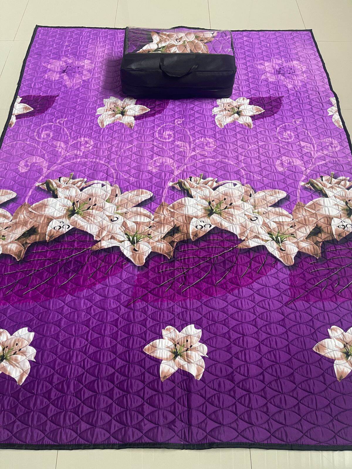 Karpet Ukuran Jumbo 230x170 Karpet Quilting - Karpet Murah - Kasur Karpet - Surpet Super Jumbo - Karpet Lantai Motif Karakter Bunga Daun - Karpet Yang Bagus - Karpet Yang Empuk Dan Tebal - Alas Tikar