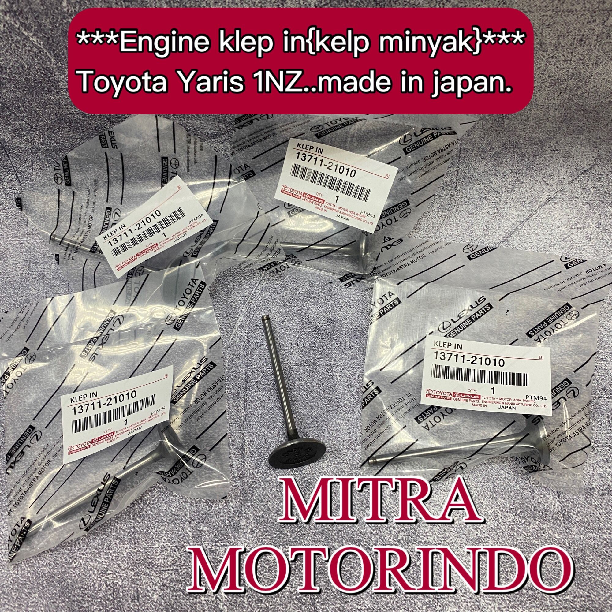 Payung Klep minyak-valve in toyota yaris-vios-corolla altis 13711-21010 Harga 131,000 rupiah*Gratis Ongkir