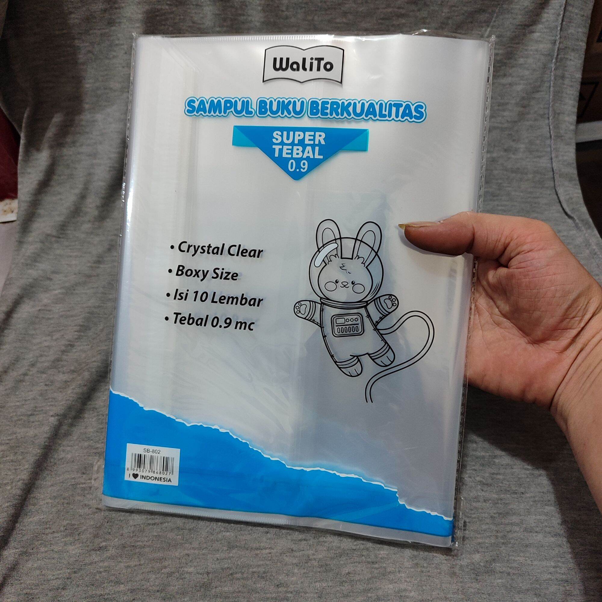 1 Pak Sampul Buku Tulis Plastik SUPER TEBAL isi 10 Lembar