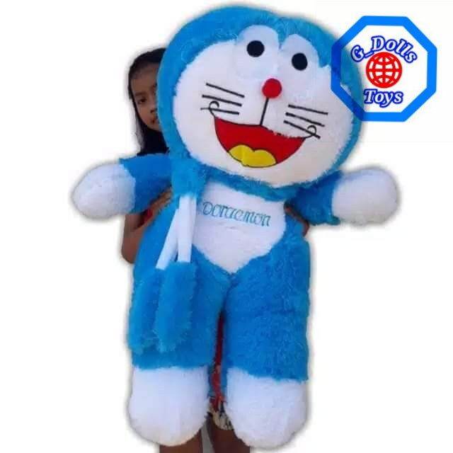 HADIAH KADO Termurah Boneka Doraemon Syall Rasfur 70cm murah bisa