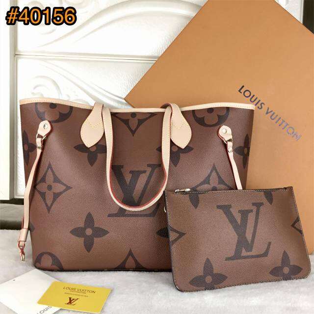 Louis Vuitton 40156 Motif Neverfull MM Tote Bag With Pouch