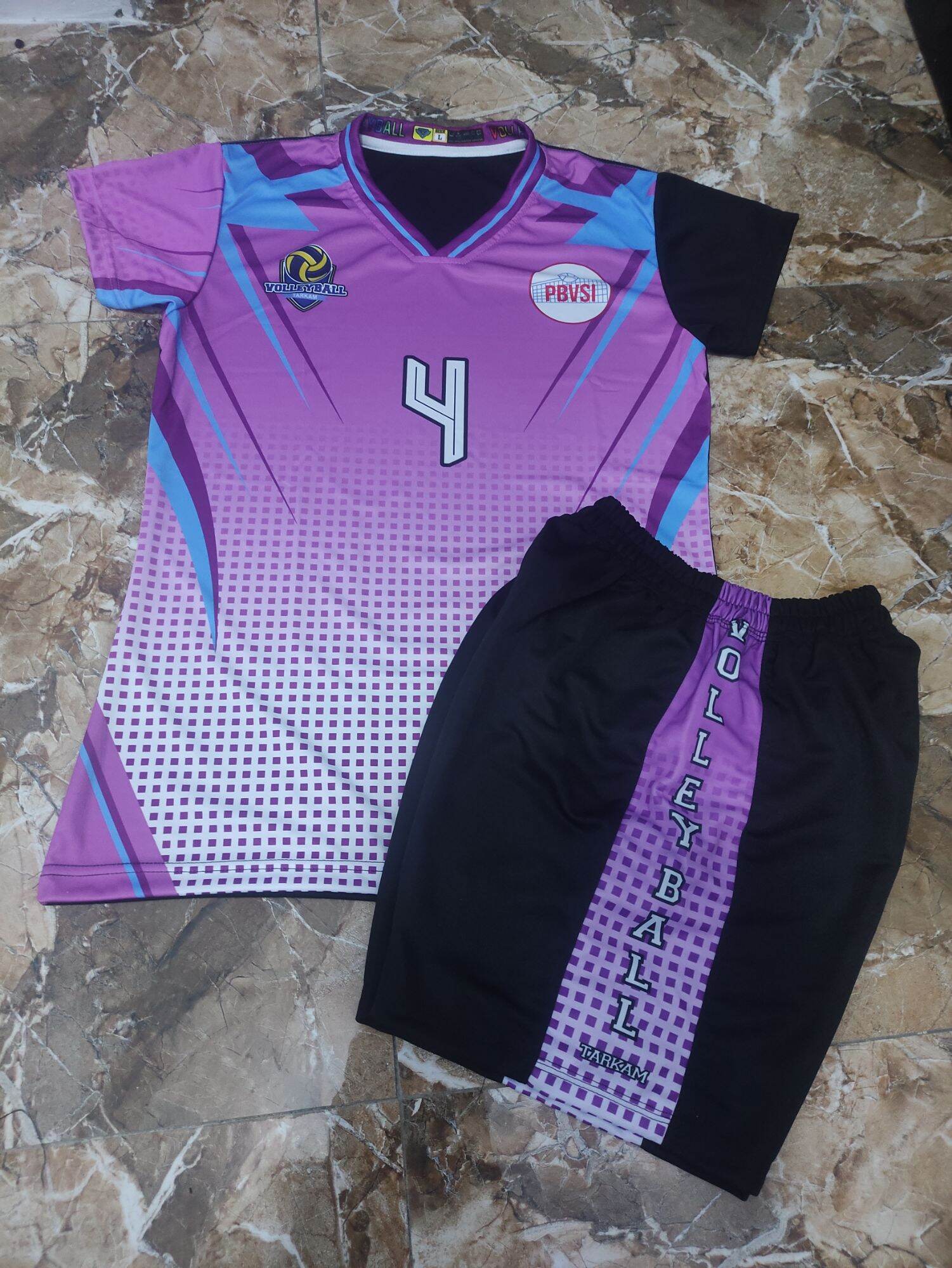 jersey volly cewek terbaru x ungu Jersey Voli Sublim Printing