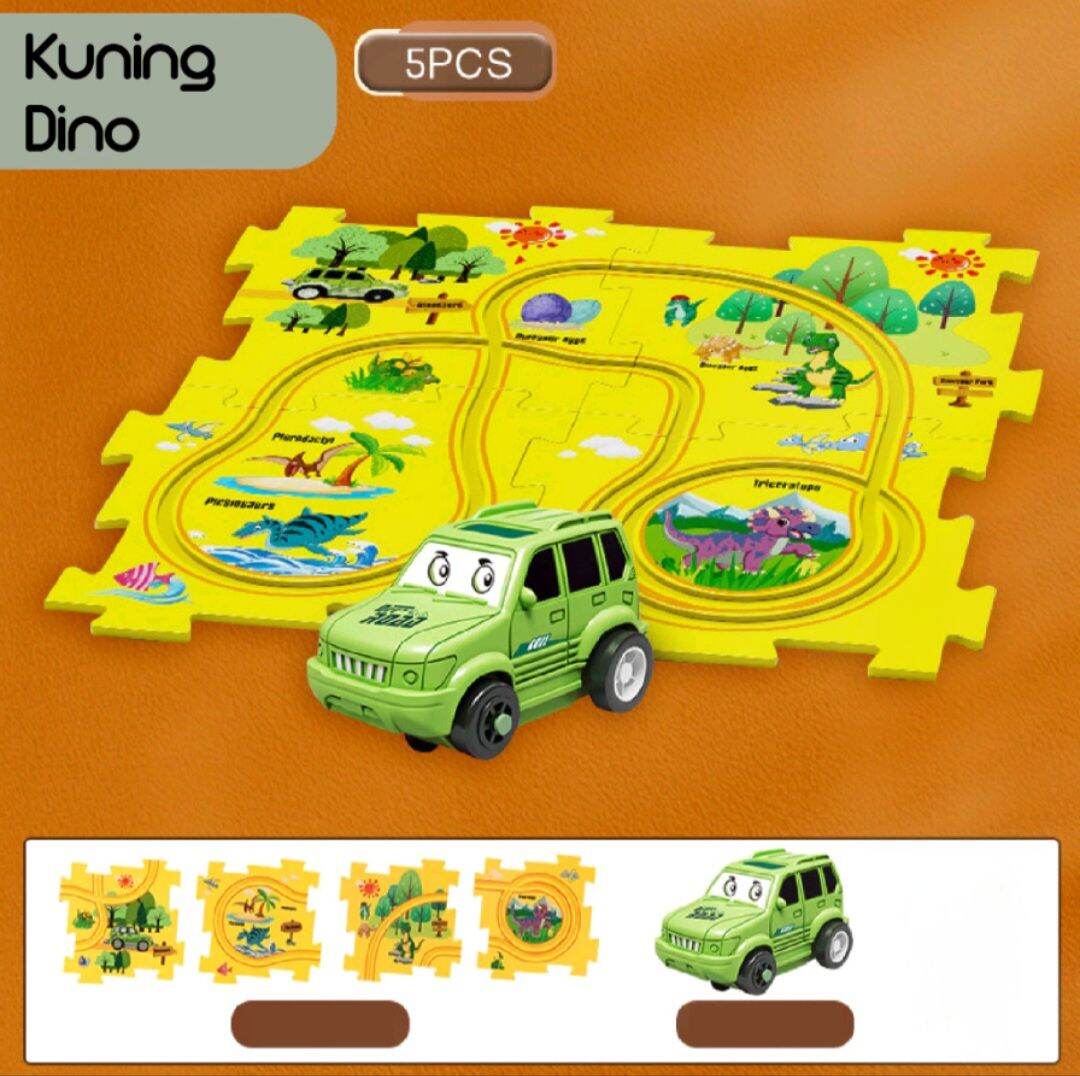 [capt] Mainan Edukasi Anak Puzzle Rel Mobil - DIY Puzzle Rail CAR ...