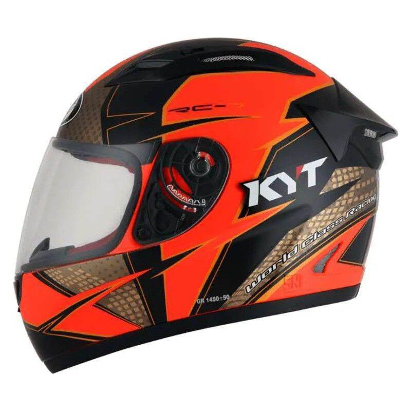 HELM KYT RC SEVEN #16 OREN /RED FLUO ORIGINAL Helm Fullface Warna
