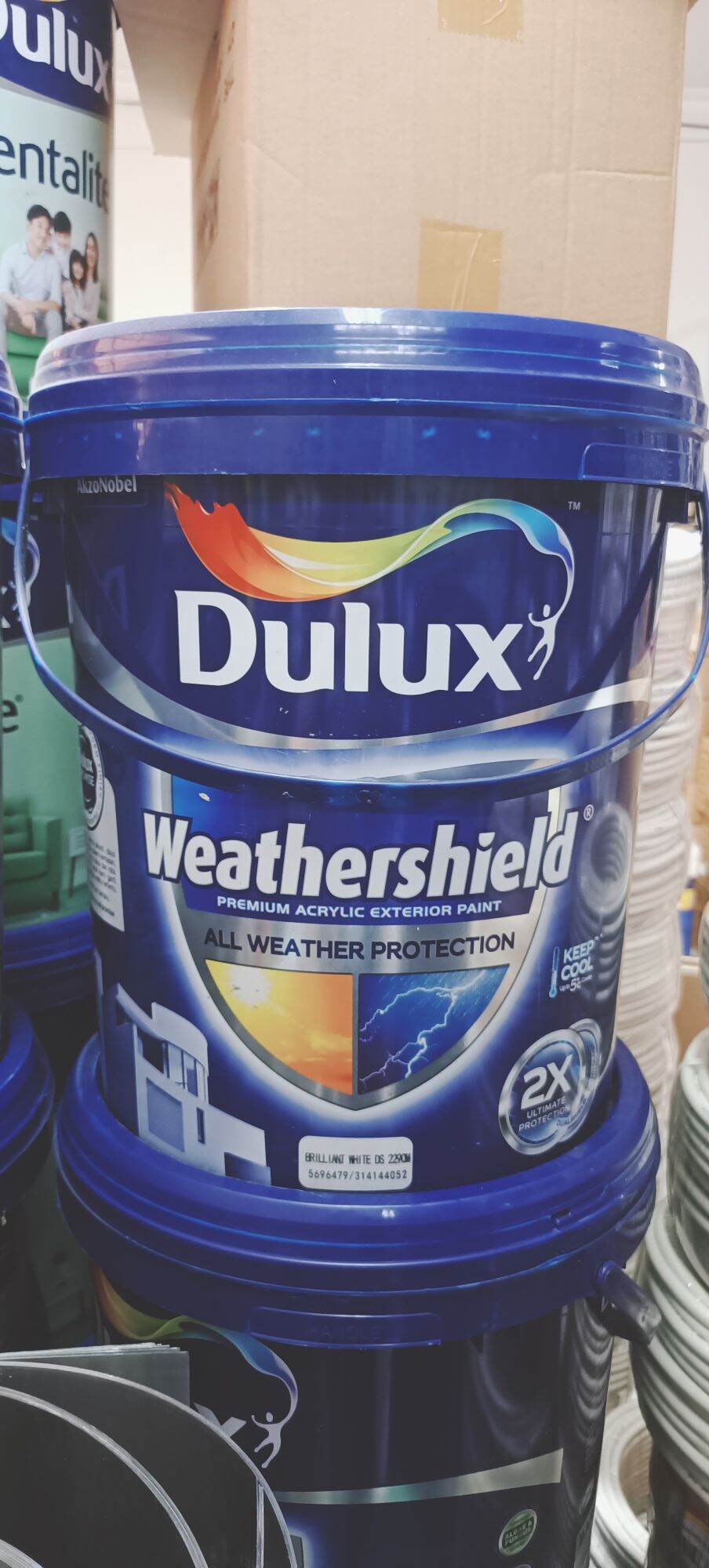 Cat Tembok Eksterior Dulux Weathershield Brilliant White 20l Lazada