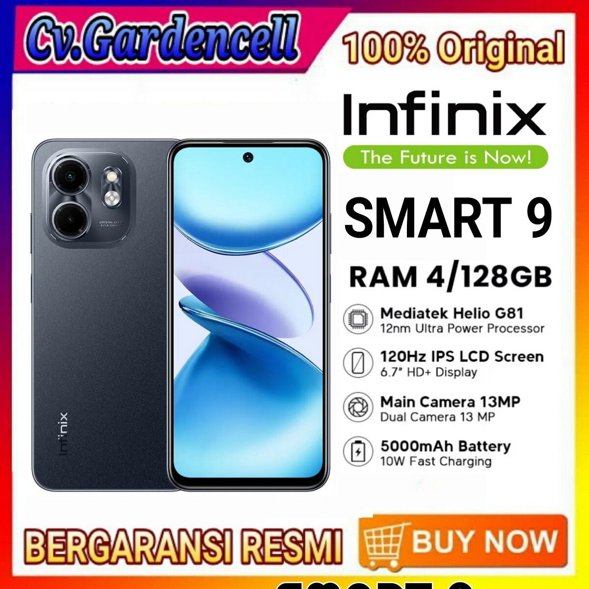 Infinix Smart 9 Ram 4/128GB Garansi Resmi Harga  1,175,000 Ringgit*Penghantaran Percuma