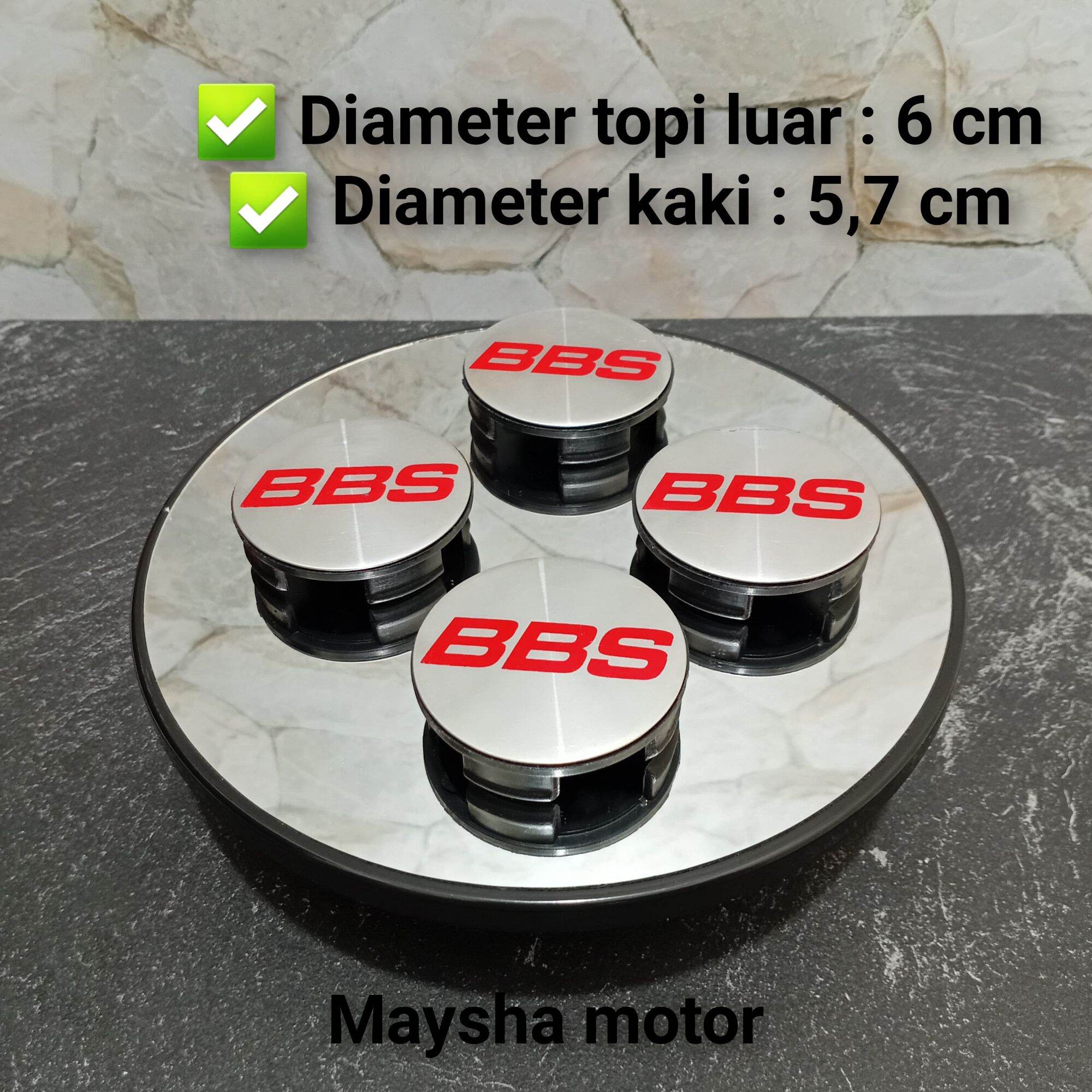 DOP RODA TUTUP VELG VARIASI CRHOME B DIAMETER 6 CM HARGA SATUAN ...