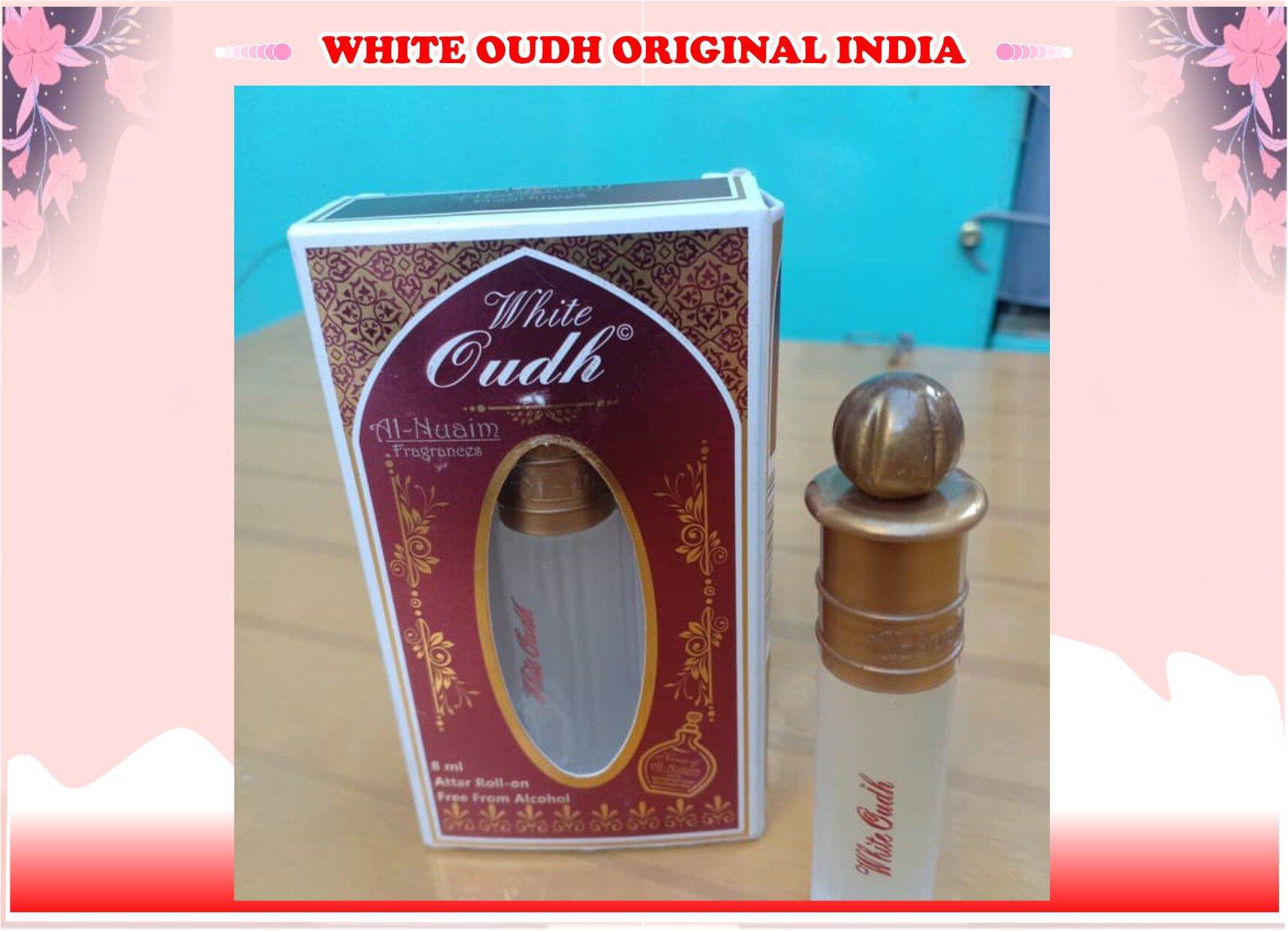 Parfum original White Oudh Oud Al Nuaim Concentrated Oil non alcohol isi  ml