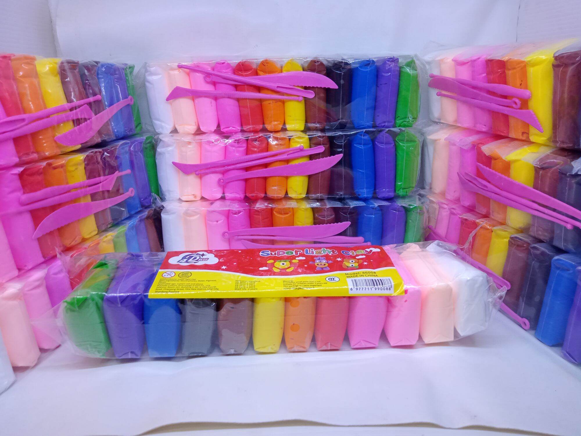 mainan clay lilin fun doh atau plastisin ukuran jumbo isi 12pcs