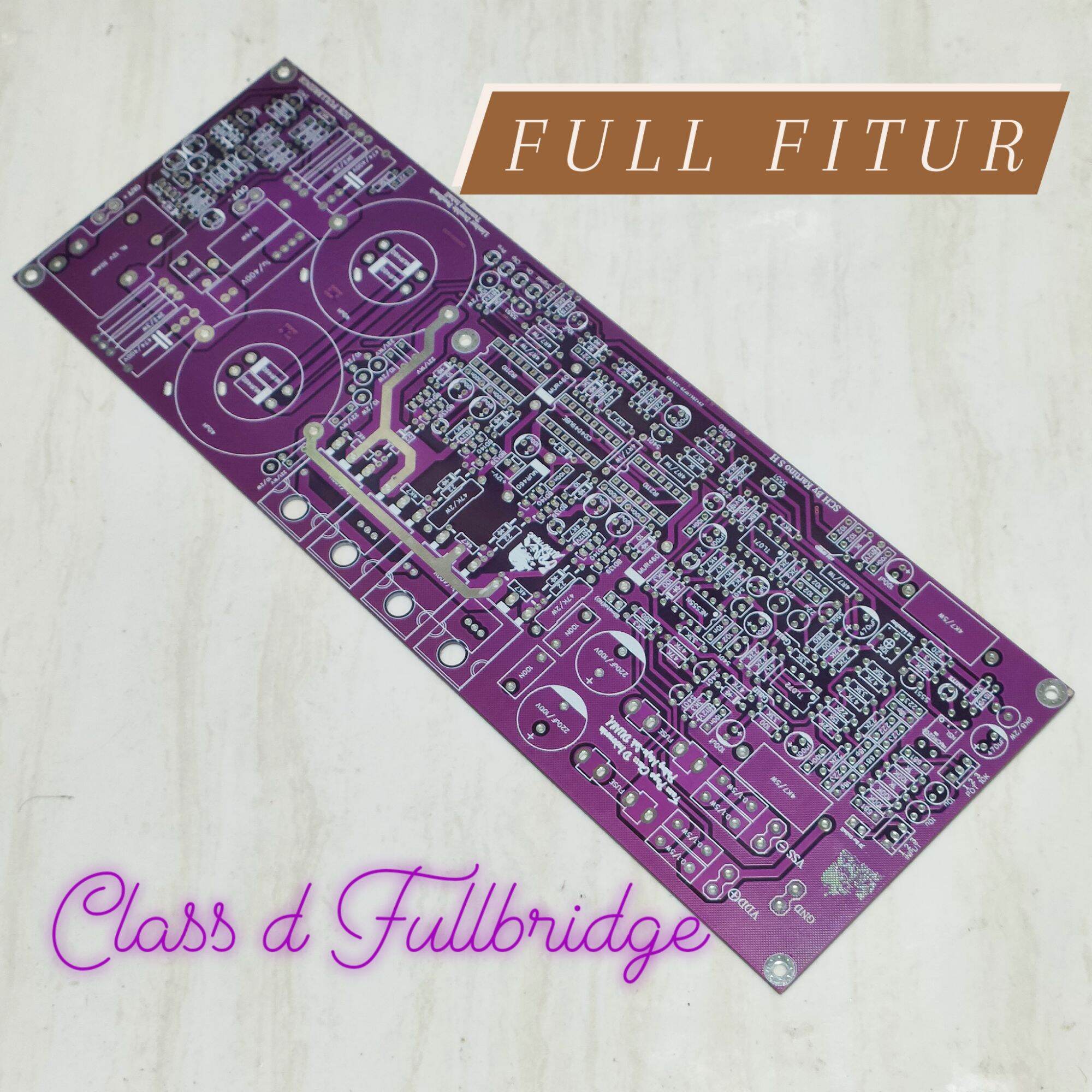 PCB D2K Fullbridge Full fitur Class D power Amplifier dual feedback