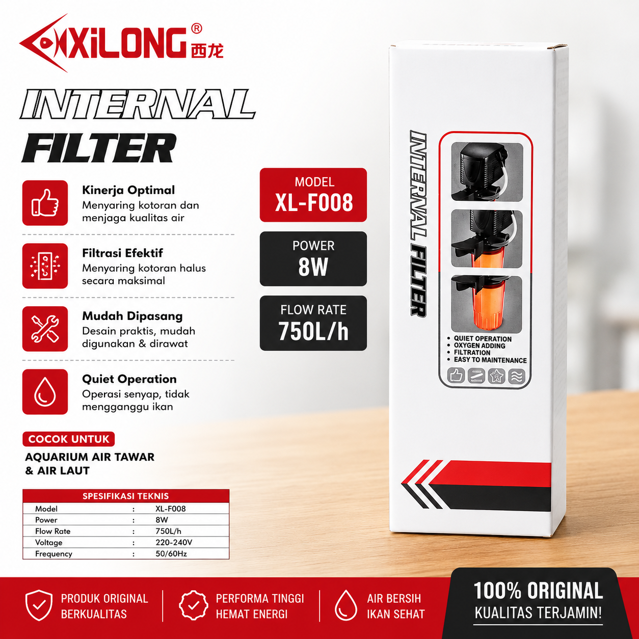 XILONG XL F008 POMPA AQUARIUM INTERNAL FILTER