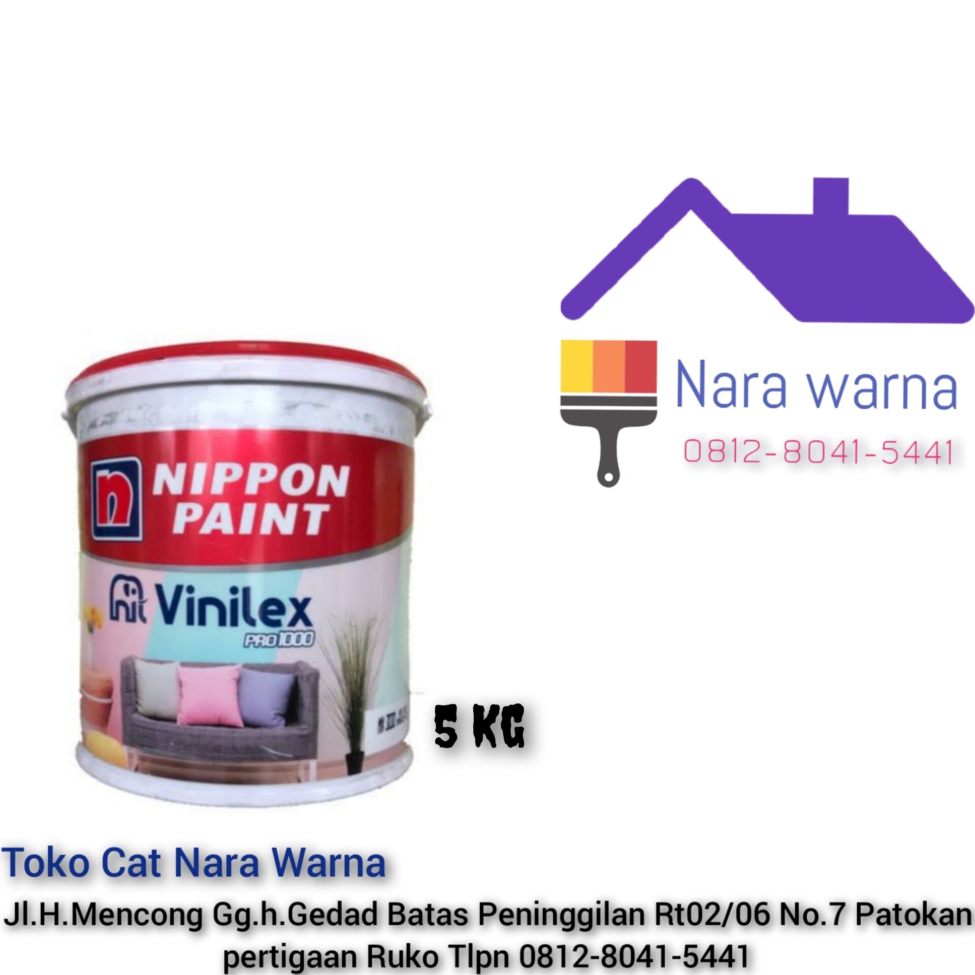 Nippon Paint Vinilex Pro 1000 Cat Tembok Interior 5 Kg Lazada Indonesia