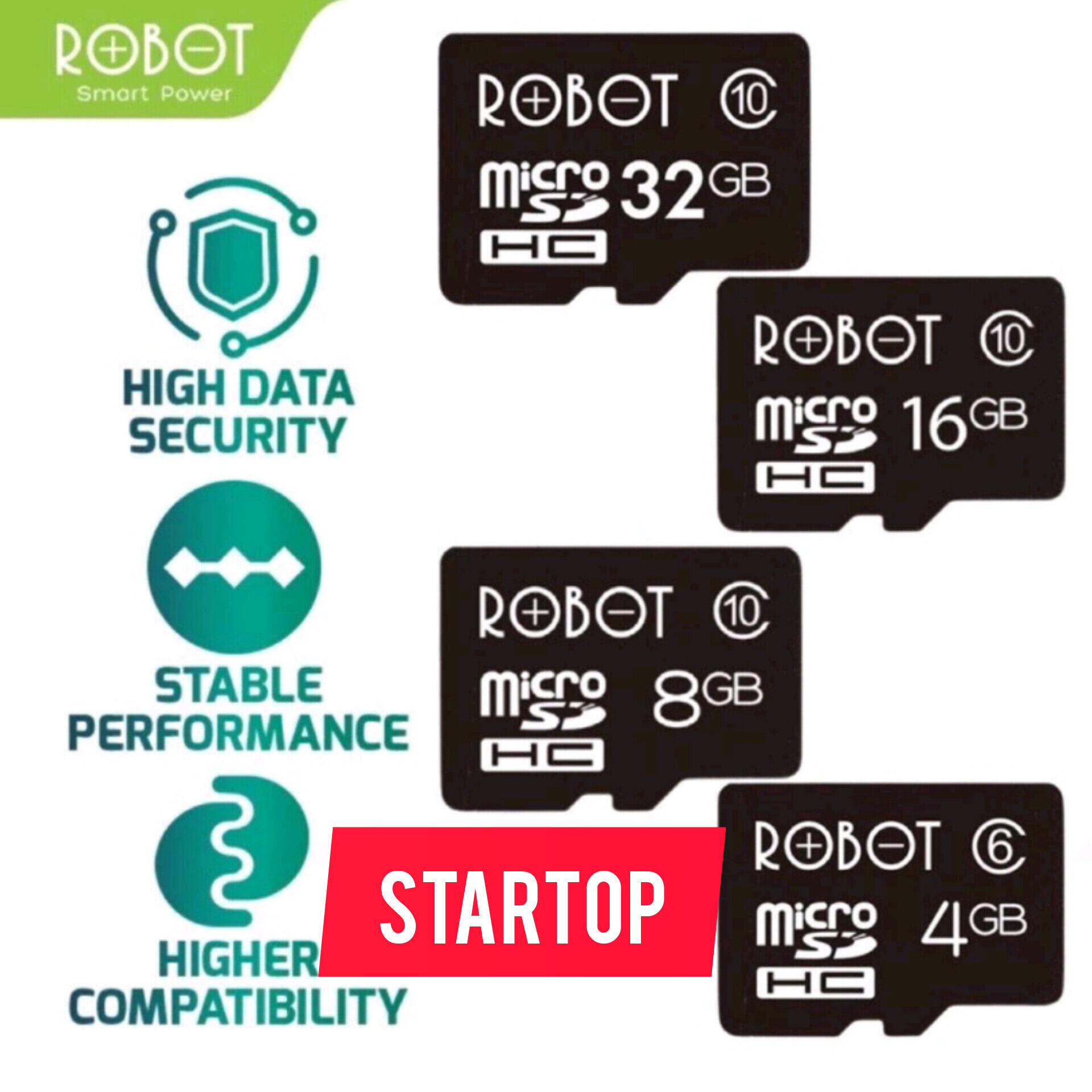 Memory ROBOT / memory card MICRO SD TF ROBOT 4GB 8GB 16GB 32GB with package HIGH SPEED class 10 ORIGINAL LIFETIME GARANSI Harga 48,000 rupiah*Gratis Ongkir