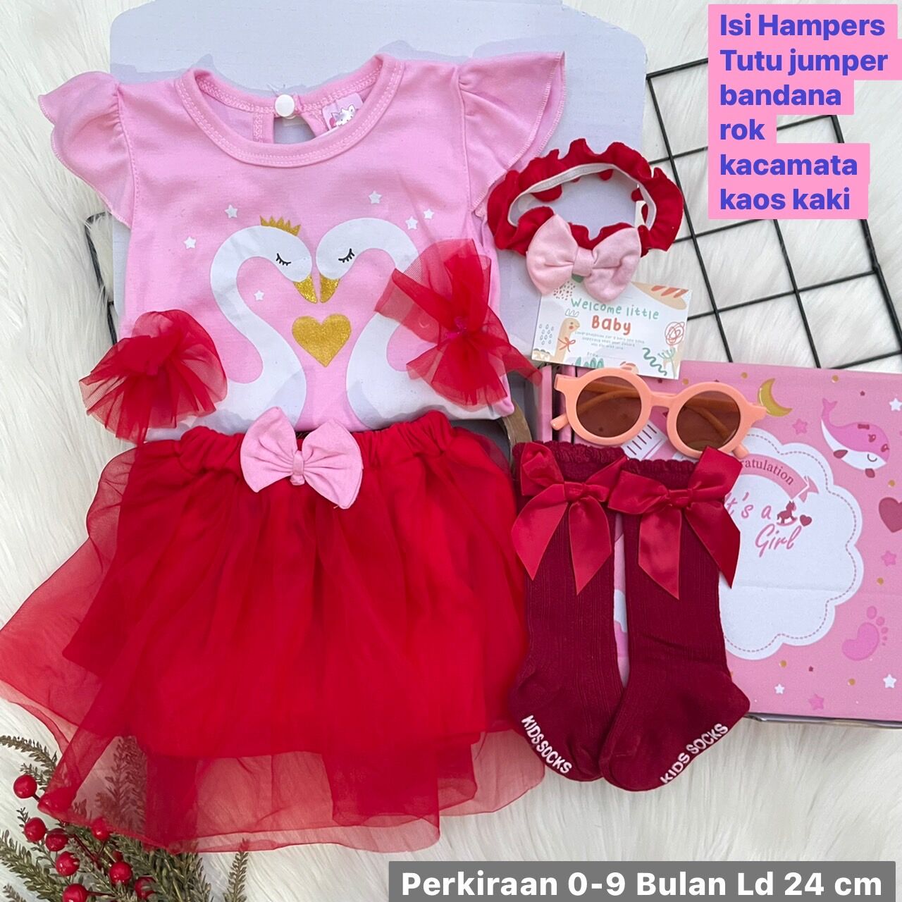 Hampers Baby Girl Baju SET Kado Lahiran Anak Perempuan 0-9 Bulan