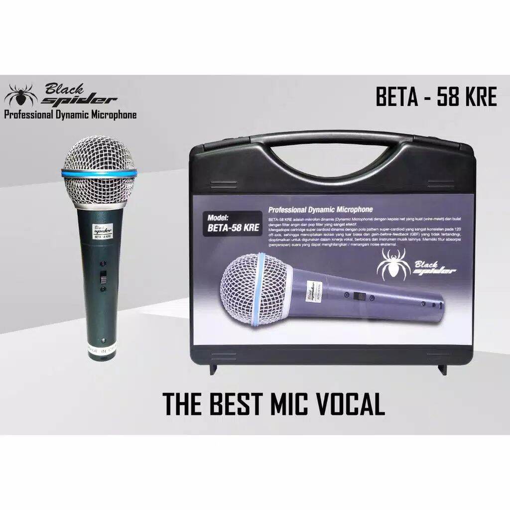 Mic Kabel Black Spider Beta 58 Kre Mikrofon Karoke Karaoke Blackspider Lazada Indonesia